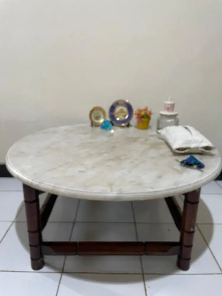 MEJA MARMER ANTIK DIAMETER 90CM