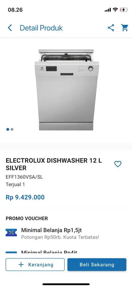 ELECTROLUX DISHWASHER 12L SILVER