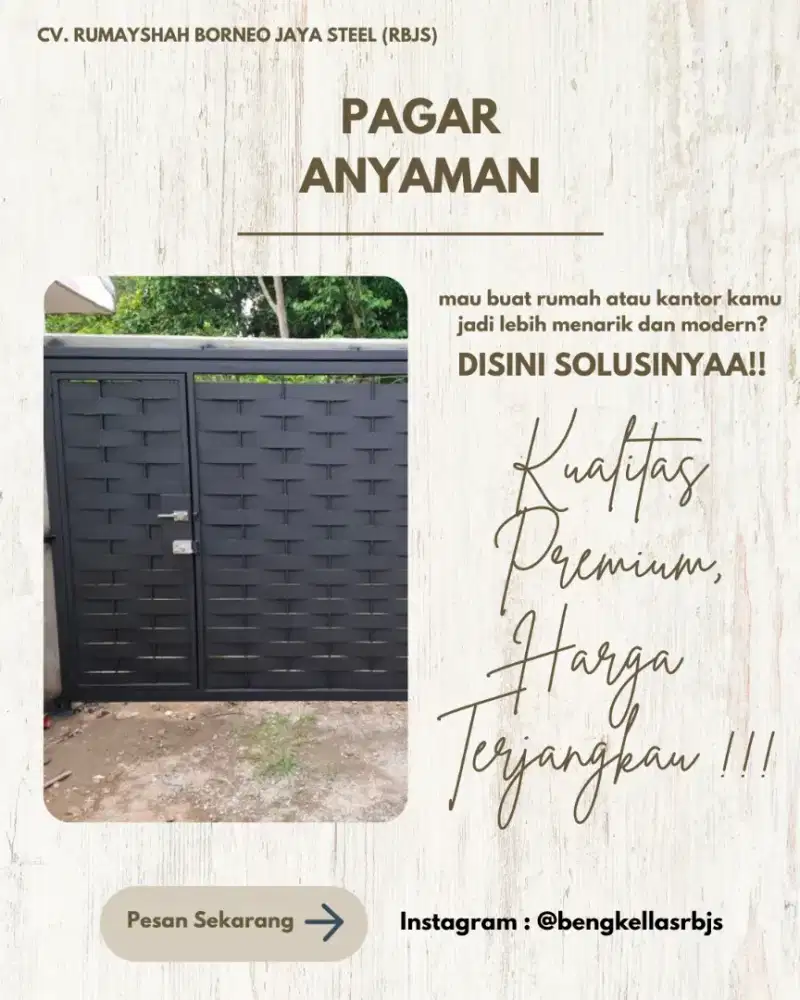 Pagar Model Anyaman