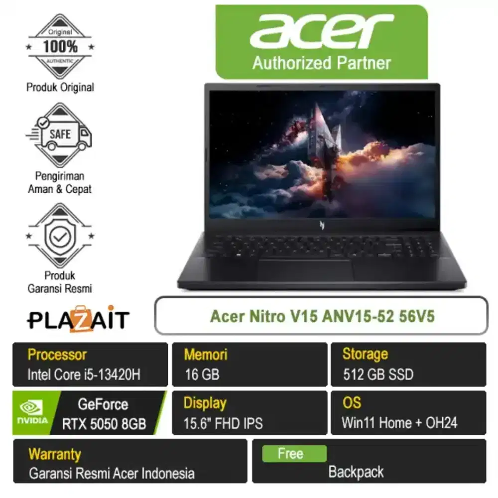 PROMO KREDIT LAPTOP ACER NITRO BY HOME CREDIT DP 0% GRATIS 2X CICILAN