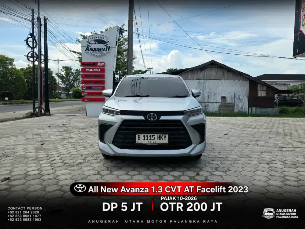 Dp 5jt All New Avanza 1.3 CVT Facelift 2023 Automatic Pjk 10-2026