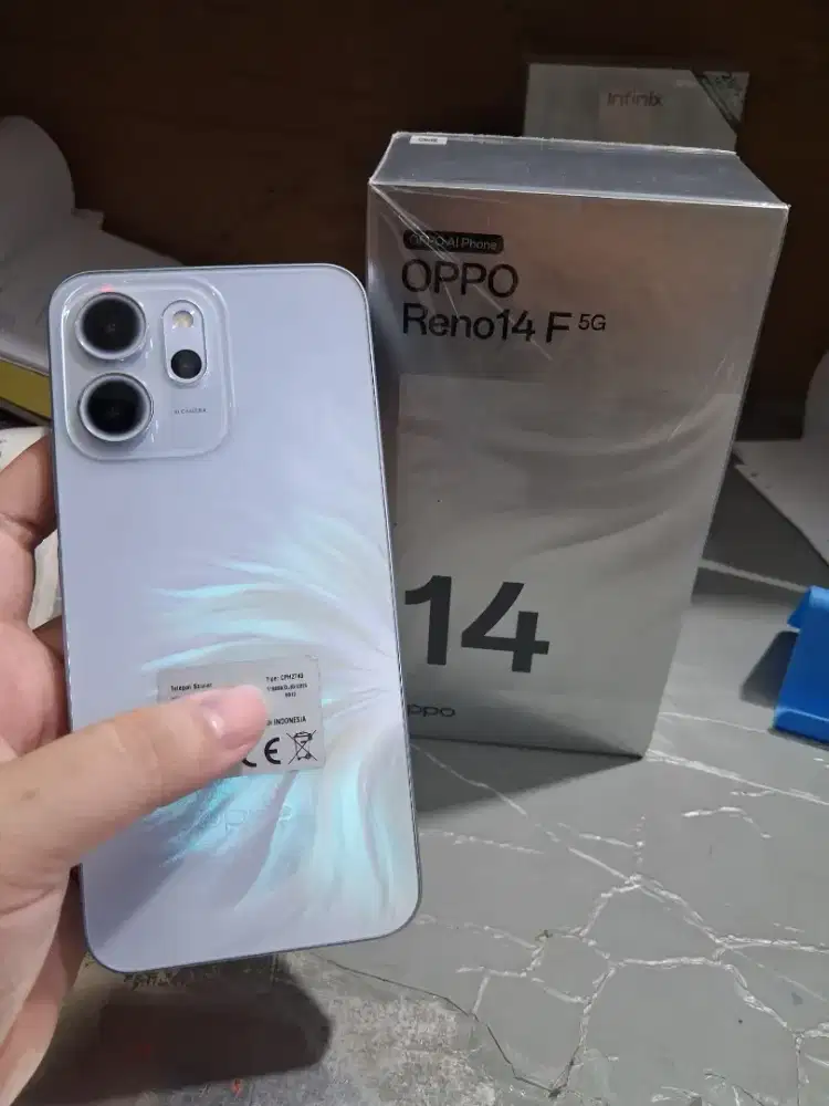 oppo reno 14F 5G 8+8/256gb mulus fullset garansi resmi on