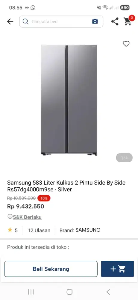 SAMSUNG KULKAS SBS PROMO