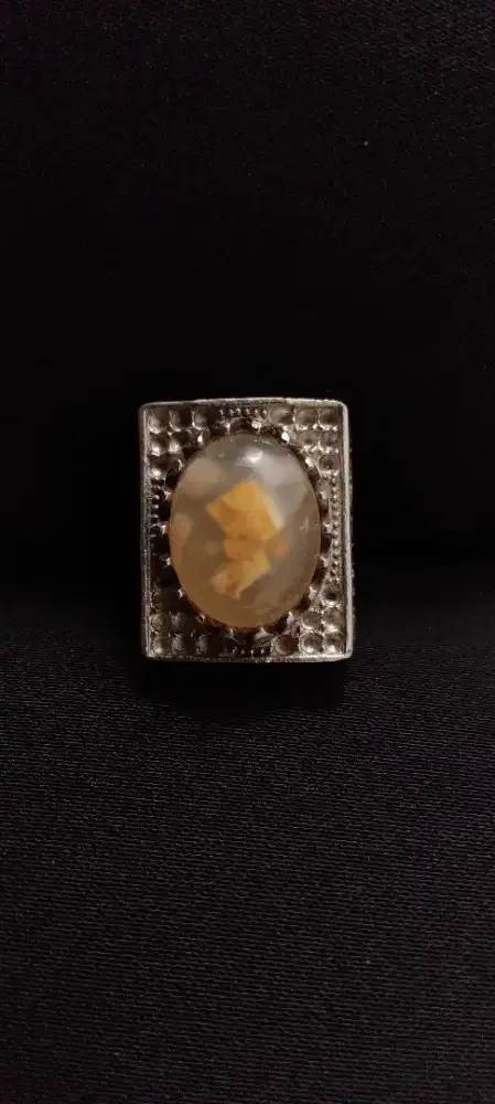 Natural alam Batu cincin motif sajana