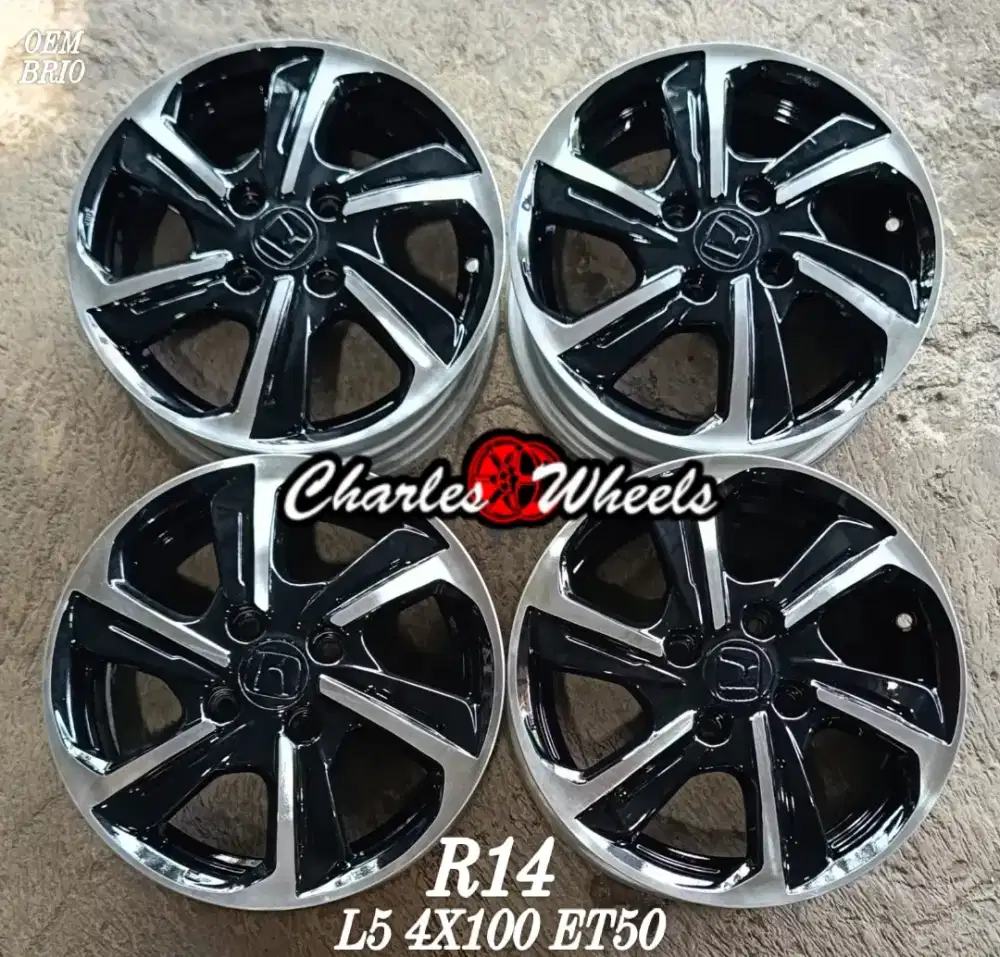 VELG BRIO SATYA R14 HITAM POLISH