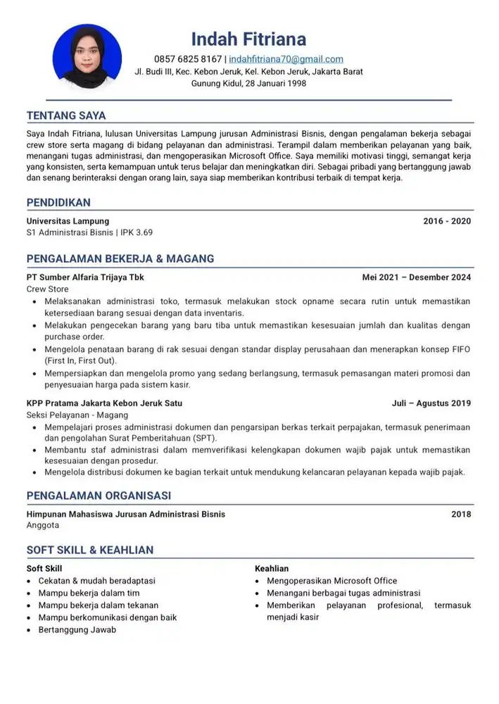 Mencari Pekerjaan Staff Admin