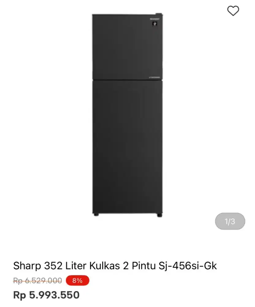 KULKAS SHARP 2 PINTU SJ-456SI-GK 452LTR