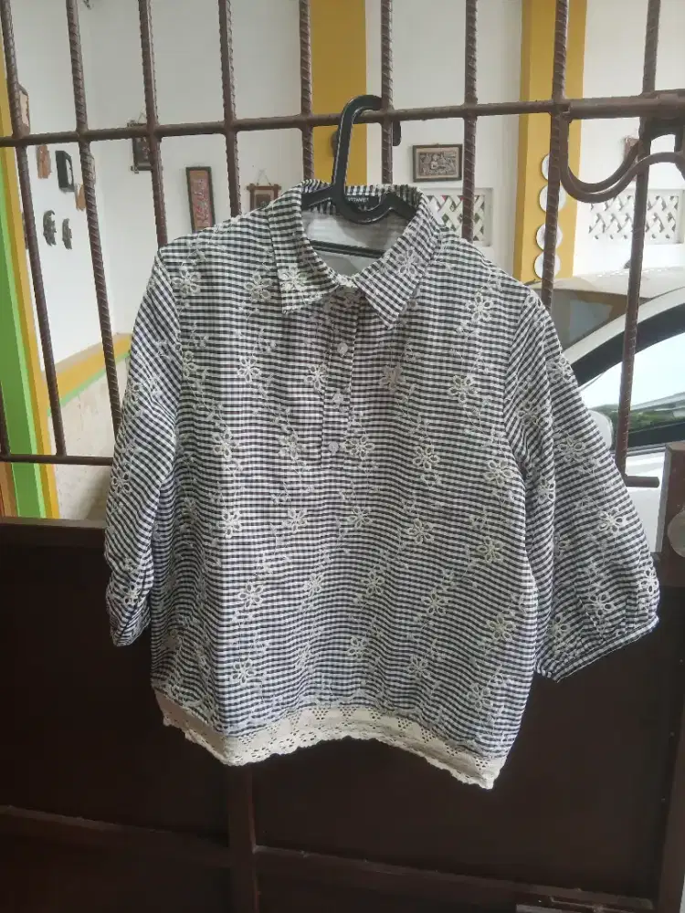 Bju atasan bhn katun bordir bunga2