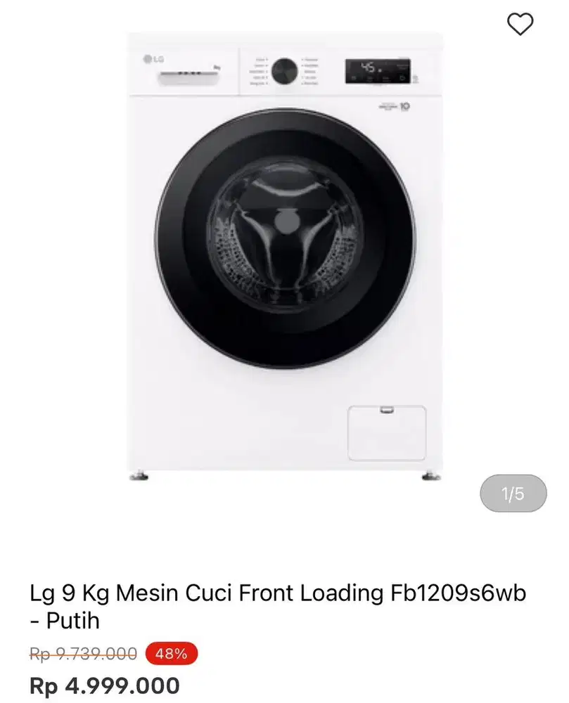 WM FRONT LOAD LG 9kg