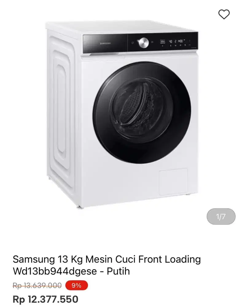 WM FRONT LOAD SAMSUNG 13kg