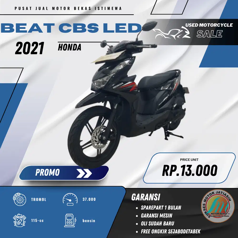 HONDA BEAT CBS 2021  HARGA TERMURAH(SUKSESMOTOR)