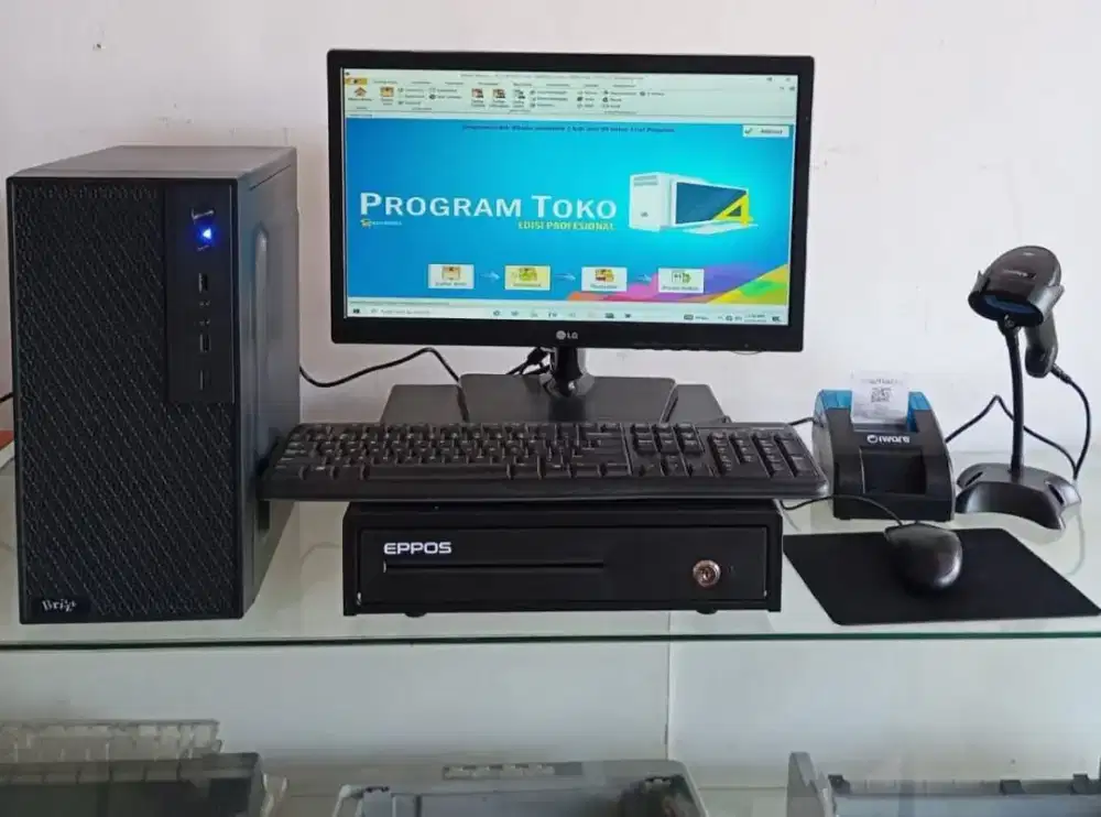PAKET KOMPUTER KASIR TOKO MINIMARKET DLL SIAP PAKAI FULL SETT TERMURAH
