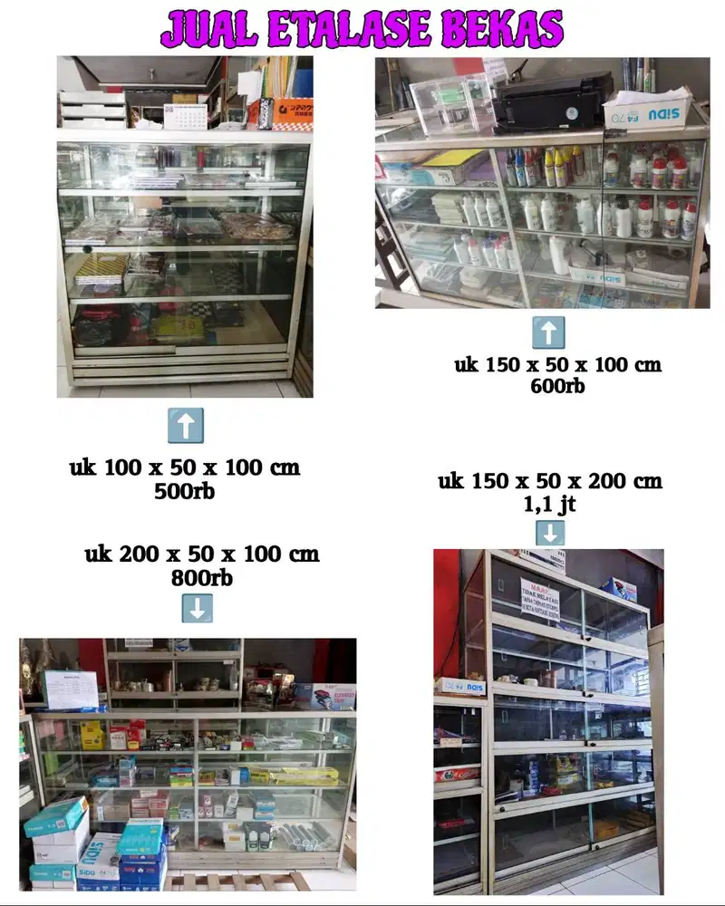 Dijual Etalase Bekas