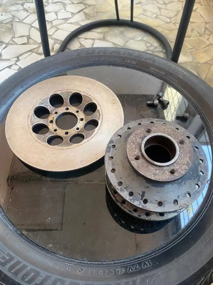 Tromol double disc lubang 40 dan cakram cb125 cg125 4mm original