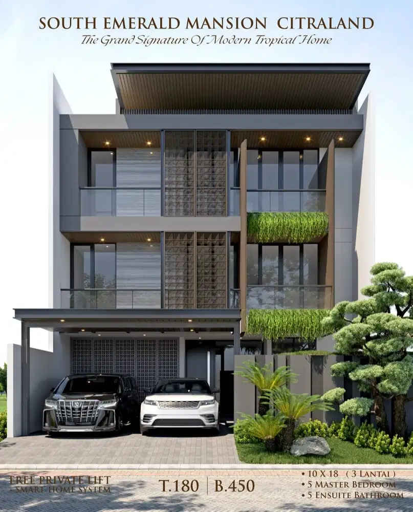 DIJUAL RUMAH MEWAH DI SOUTH EMERALD MANSION CITRALAN SURABAYA
