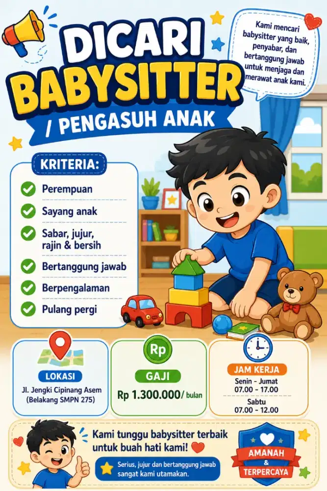 Babysitter/Pengasuh Anak