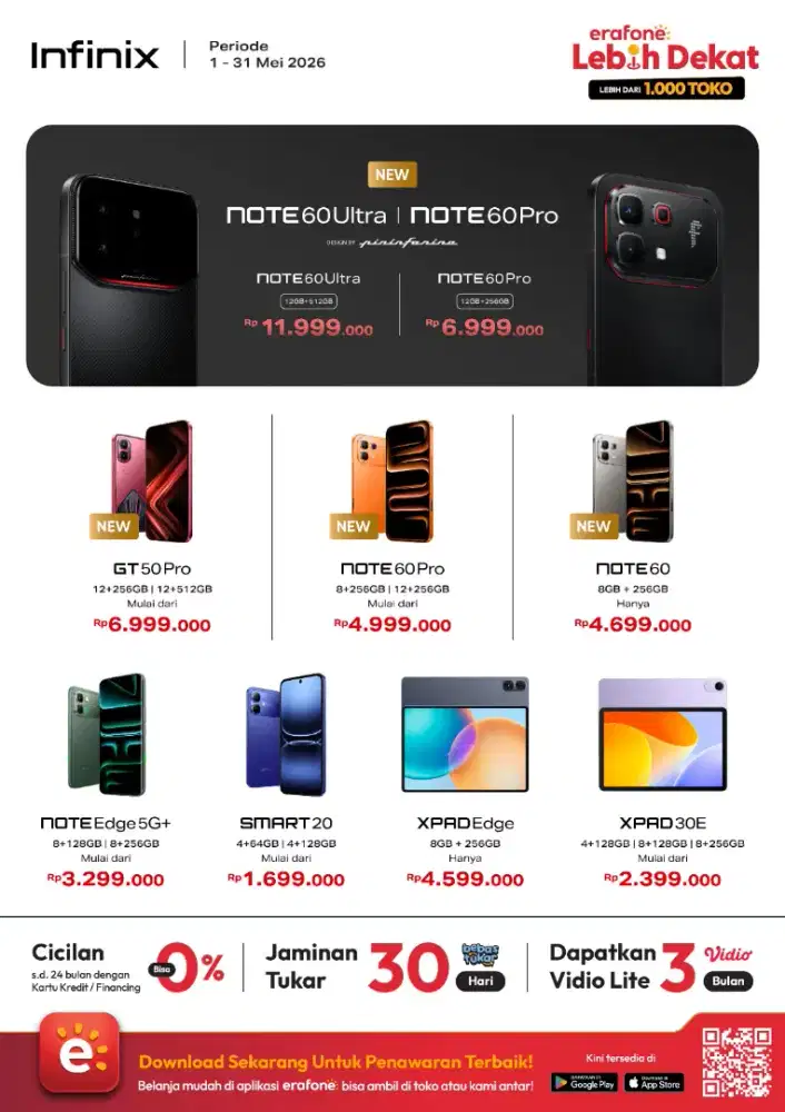 cash dan cicilan hp infinix di home credit indonesia
