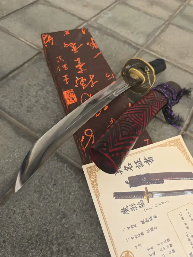 Pedang samurai katana pendek Akuma no soba tanto knife
