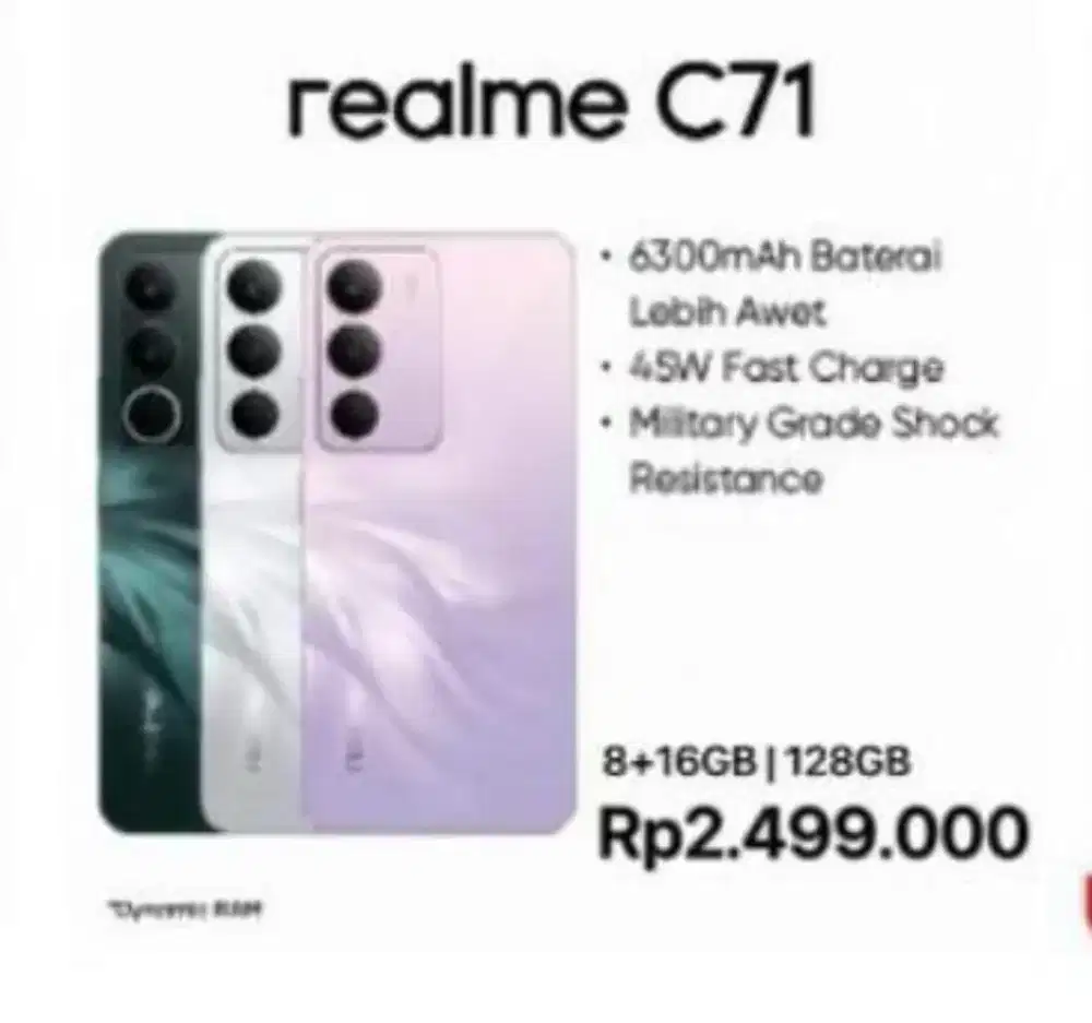 HANDPHONE ANDROID REALME C71 8/128