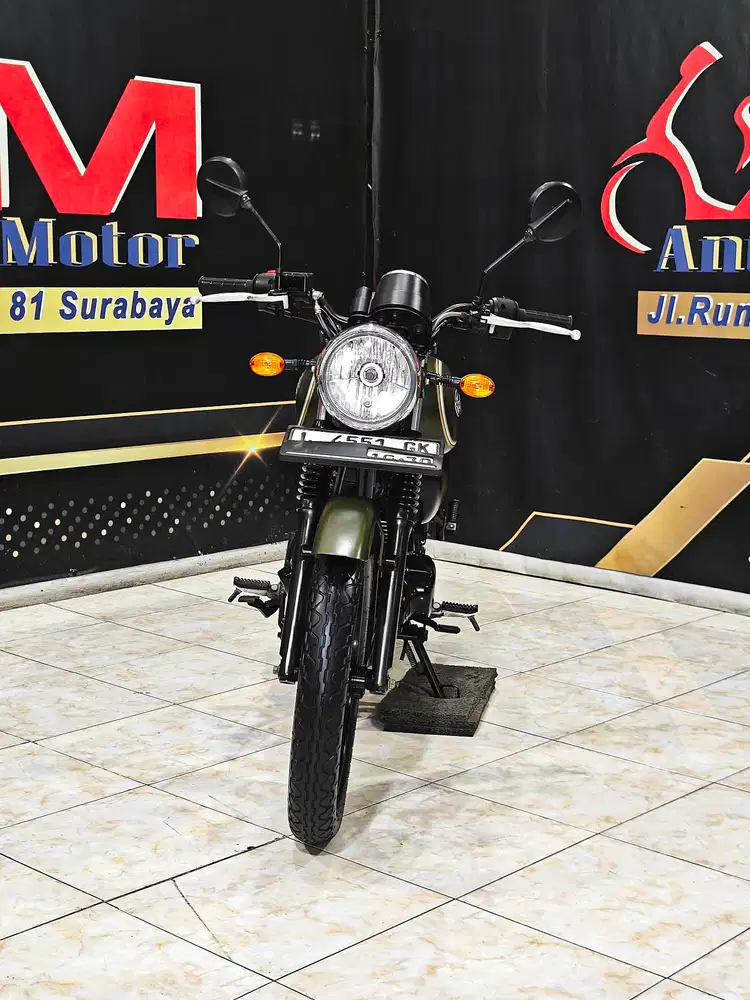 Kawasaki W175 SE MatteGreen Retro odo9rb mewah. Anugerah motor rungkut