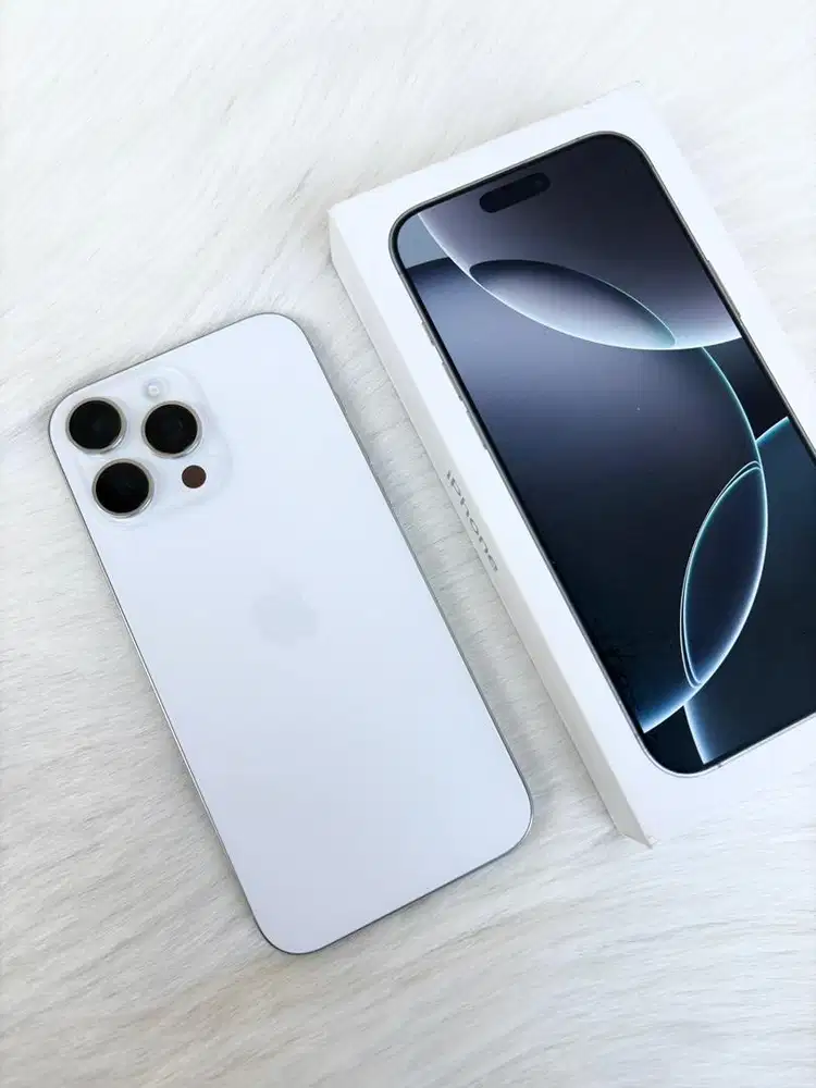 Iphone 16 pro max 256gb white titanium, resmi iBox (like new)