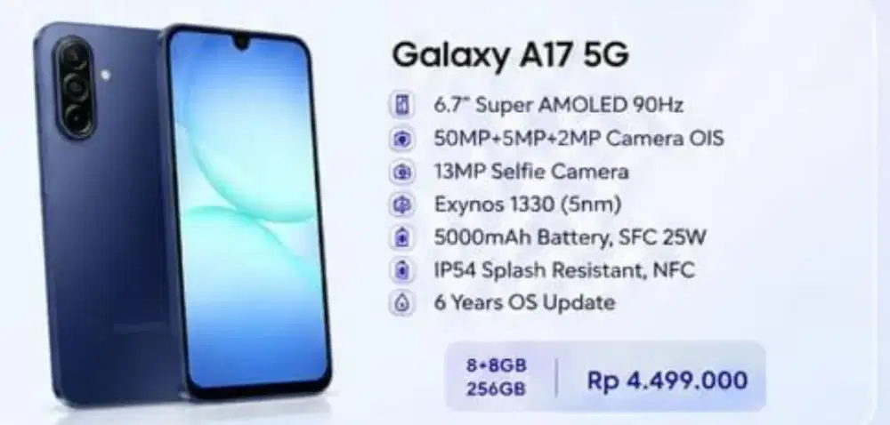 HEADPHONE ANDROID GALAXY A17 5G 8+8GB 256GB
