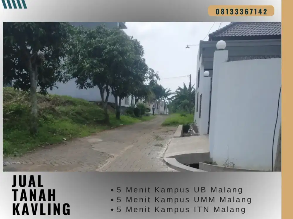 Tanah Prospek Investasi 5 Menit Kampus UNISMA Malang SHM Pecah Cocok Dibangun Kost