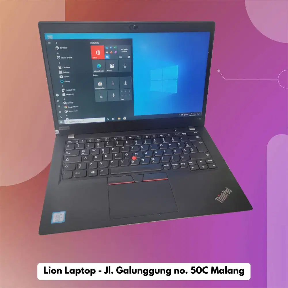 RAM 16GB SSD 256GB Core i5 Gen 8 Slim Lenovo Thinkpad X390 [14|05]