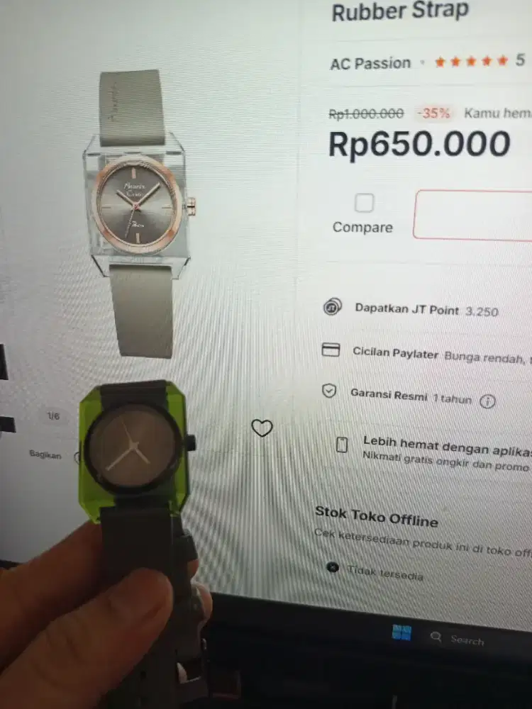 jam Alexandre Christie Passion Rubber Strap