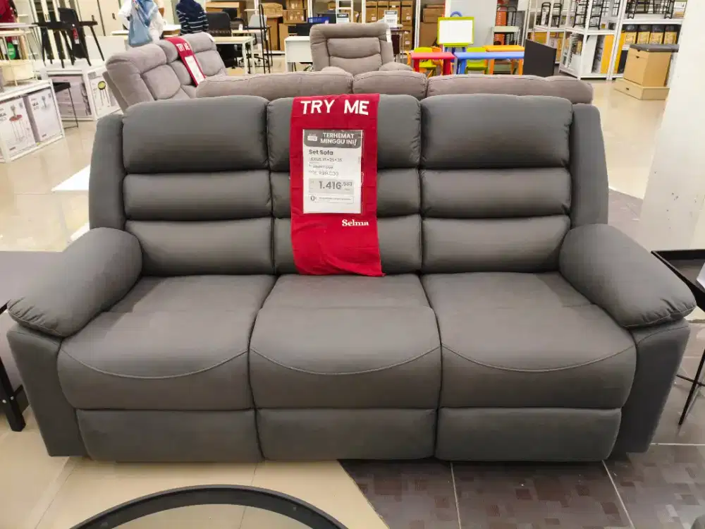PROMO TERHEMAT! Selma Lexus Recliner Sofa Set Diskon Hingga 50%