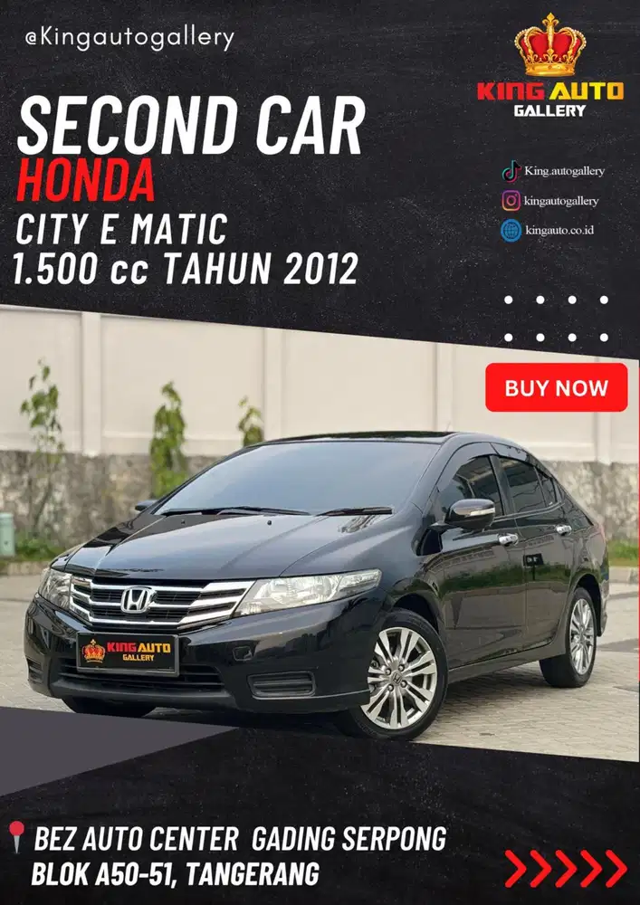 Honda CITY E 1.5 Cvt 2012 Mulus Siap Pakai