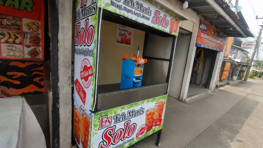 gerobak es teh solo full set peralatan