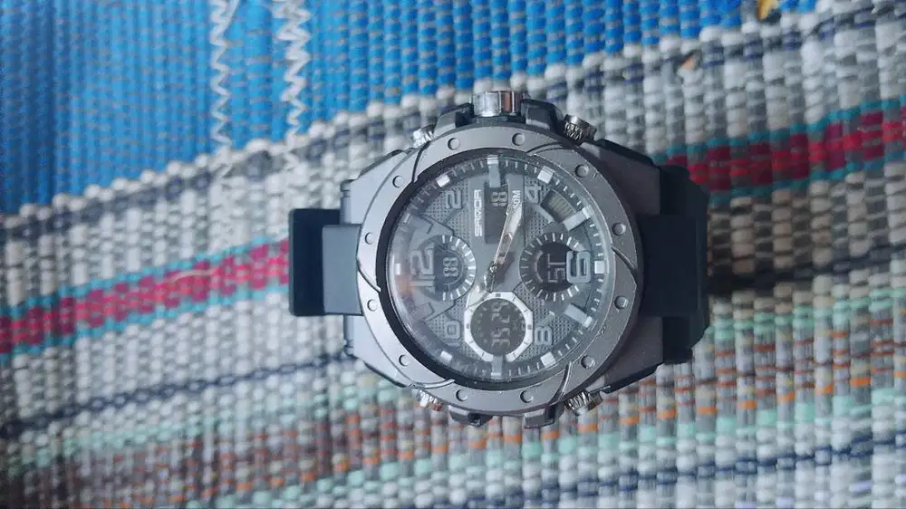 Jam Tangan Sport SANDA 6008 Dual-Time Original - Second