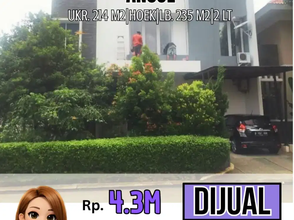 MURAH NEGO SAMPE DEAL RUMAH METRO MARINA - ANCOL UKR 214 M2 HOEK DI BAWAH NJOP 6M