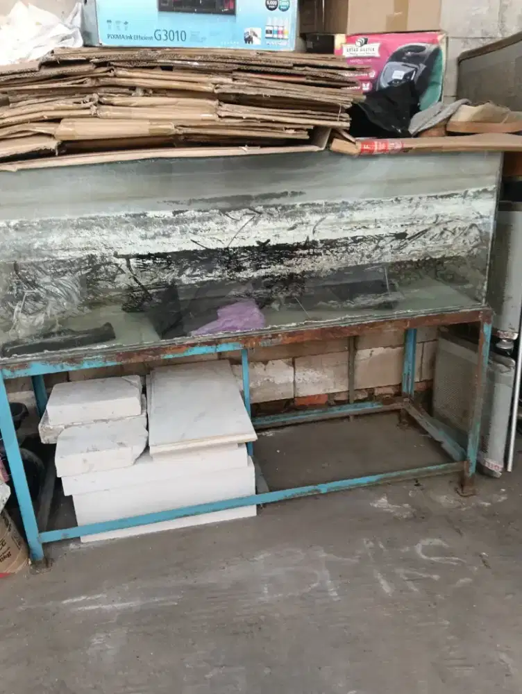 Aquarium dan rak besi