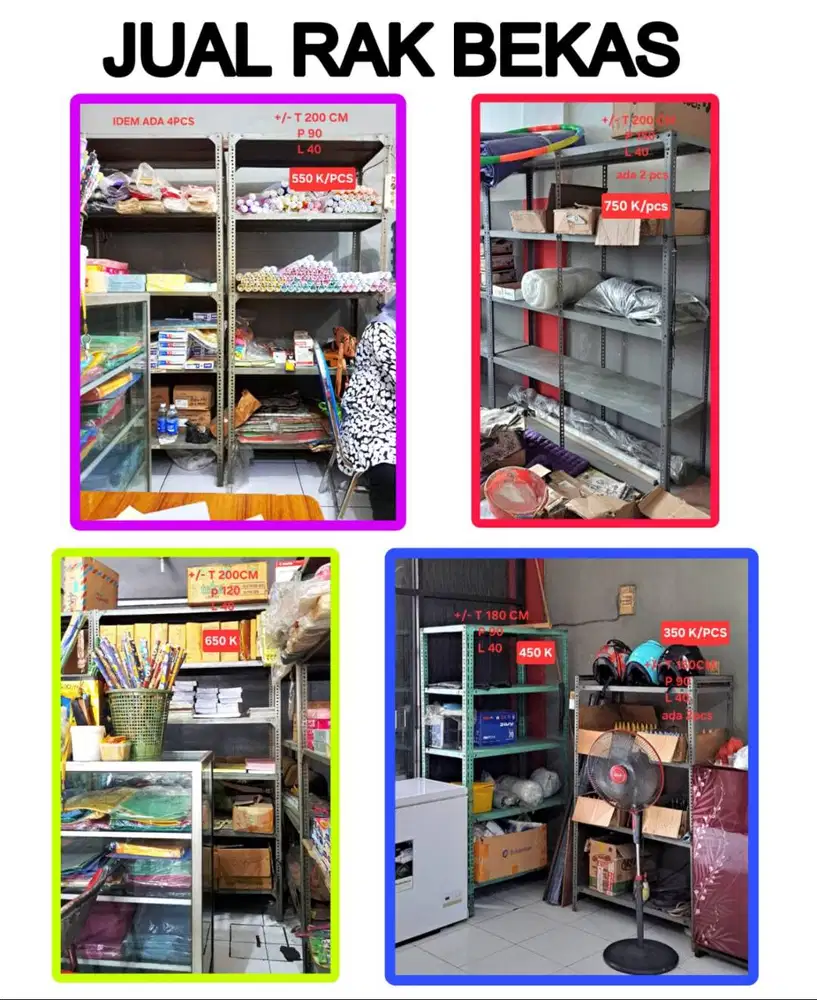 Dijual rak besi bekas