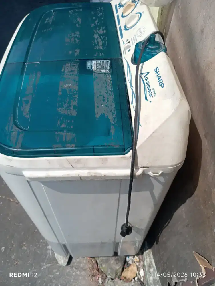 mesin cuci 2 tabung merek Sharp normal murah