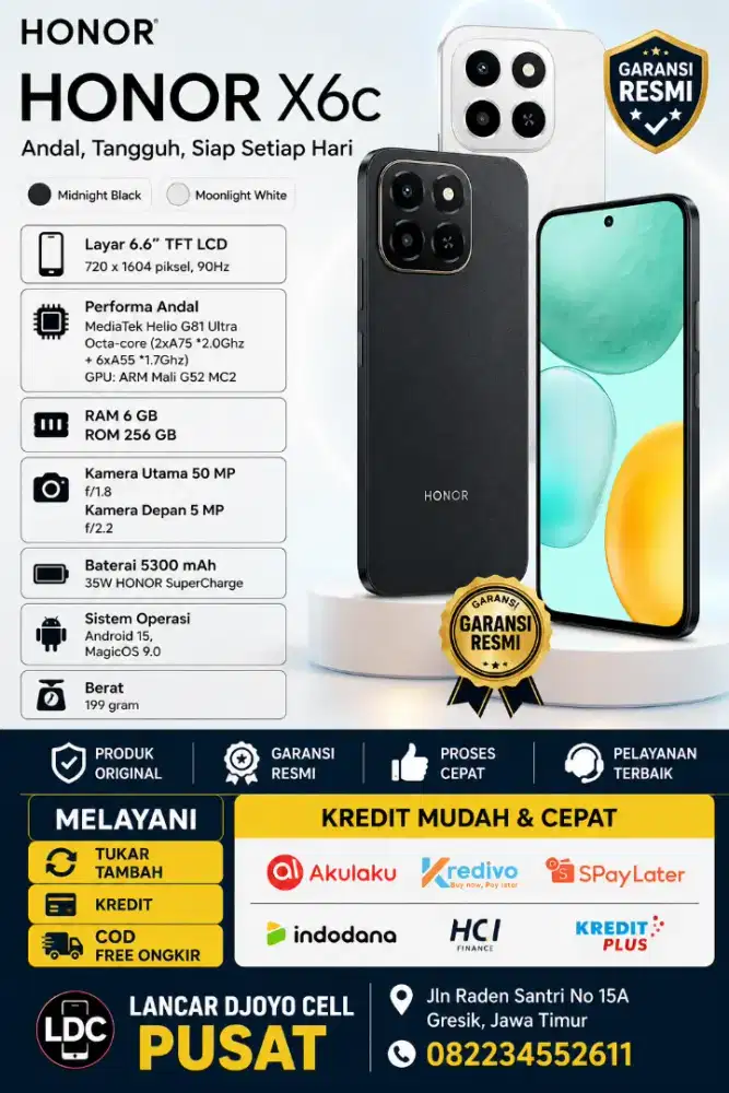 Honor X6c 256 Harga terjangkau
