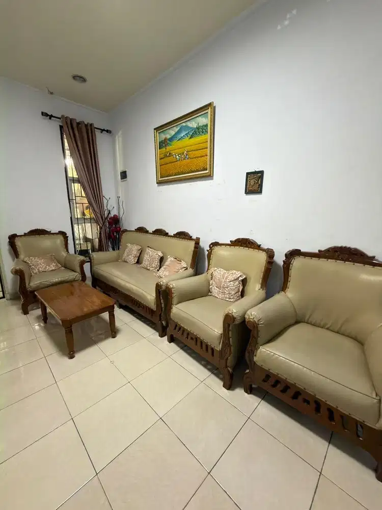 Sofa jati ruang tamu