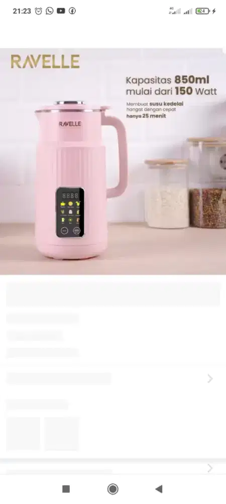 Ravelle digital soymilk maker 850ml