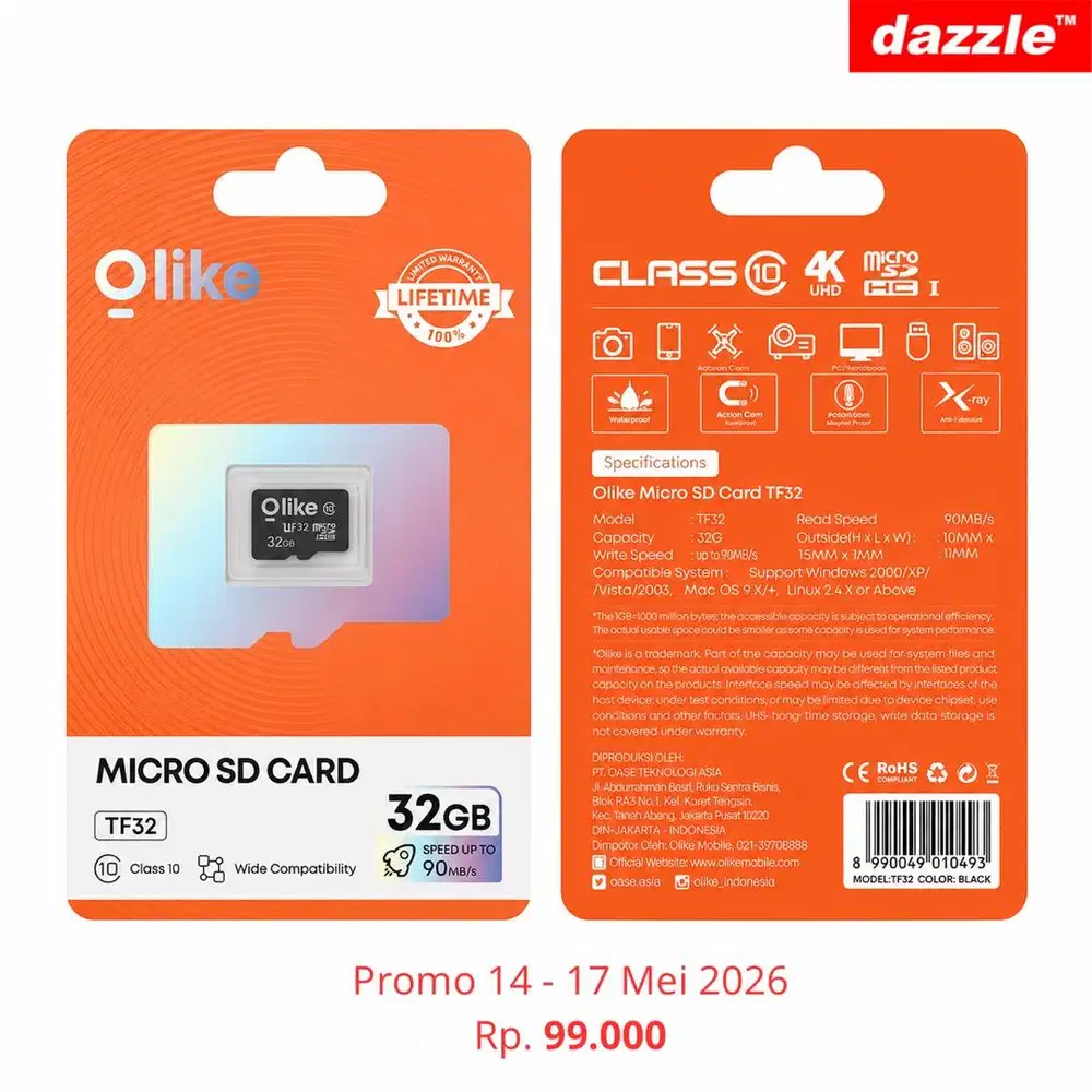 Micro SD Olike 32 gb class 10 na
