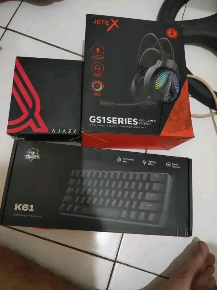 Paketan keyboard mouse headset