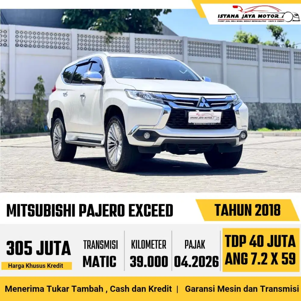 Mitsubishi Pajero Sport Exceed Diesel AT th 2018 #istana jaya motor