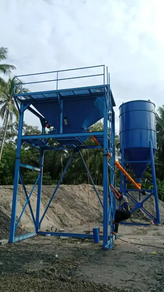 BATCHING PLANT MINI 15–25 M³/JAM – SOLUSI HEMAT  UNTUK PROYEK KECIL