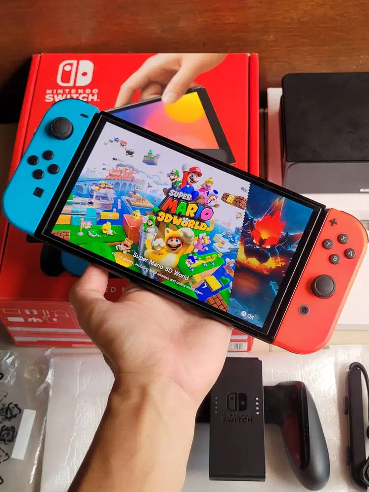 Nintendo Switch OLED 256GB Full Games Fullset Second Original