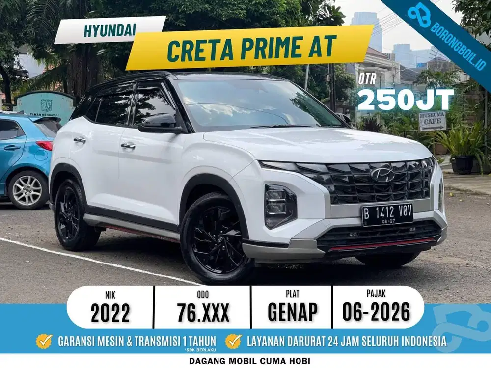 Hatchback Kaya Fitur | Hyundai Creta Prime Sunroof Metik 2022 Putih