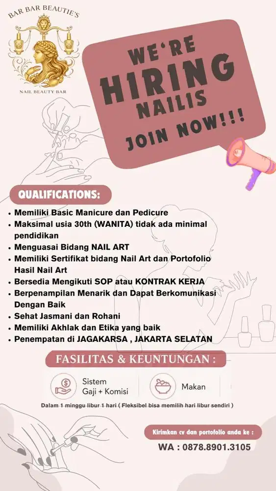 LOWONGAN PEKERJAAN SALON KUKU