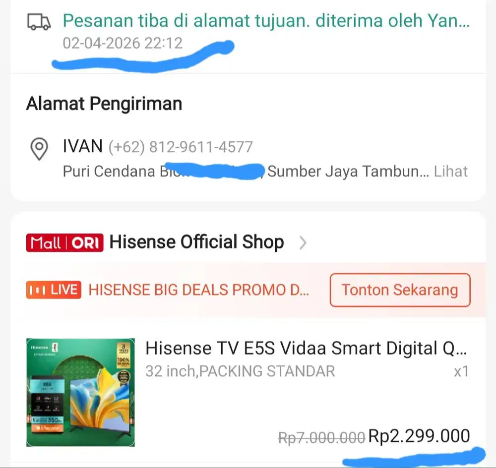 Hisense 32 QLED Smart Tv