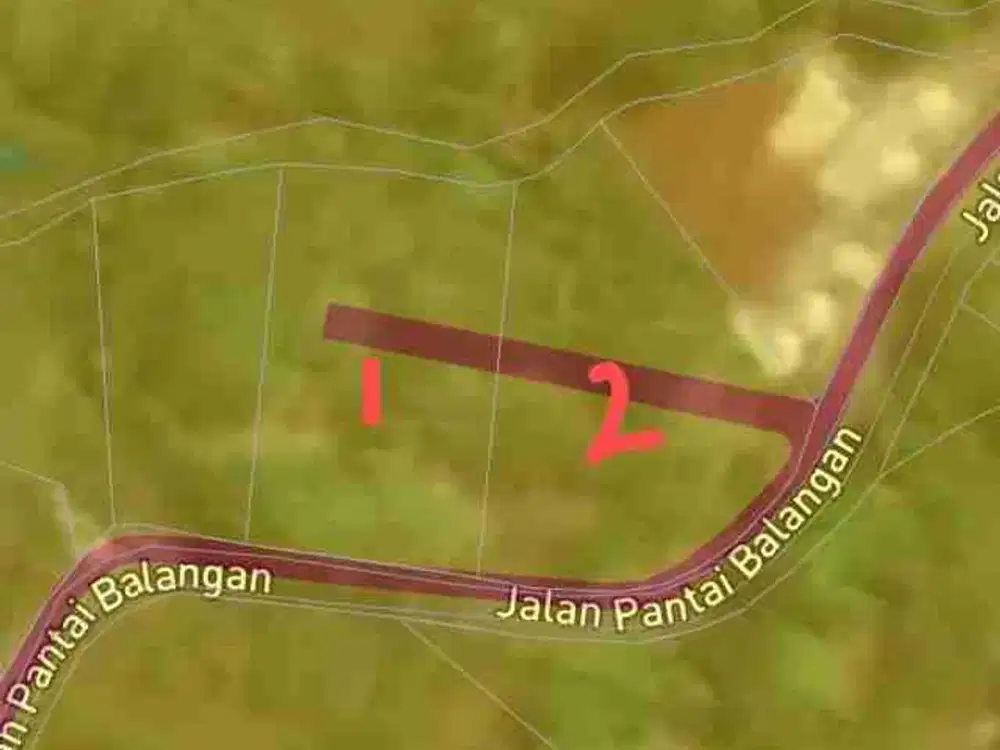 Lahan Komersial Balangan 75 Meter Hook Dekat Pantai