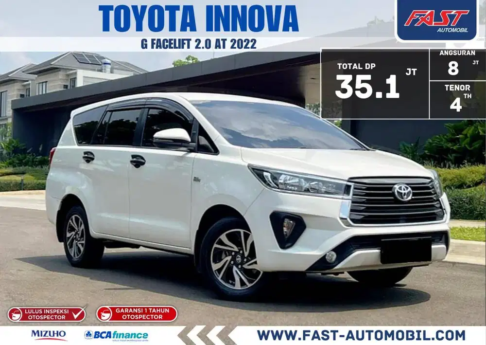 TOYOTA INNOVA G 2022 FACELIFT BENSIN 2.0 AT LOW KM.27RB PJG